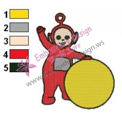 Teletubbies Po Playing Time Embroidery Design